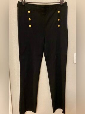C.O.C High-Waist Black Pants with Gold Button Detail - Size 3XL - NWT!